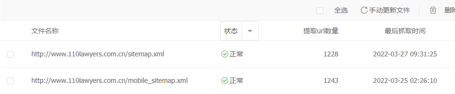 110lawyers.com.cn网站sitemap抓取数据